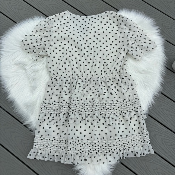 AllSaints Polka Dot Ruffle Dress - Picture 4 of 6